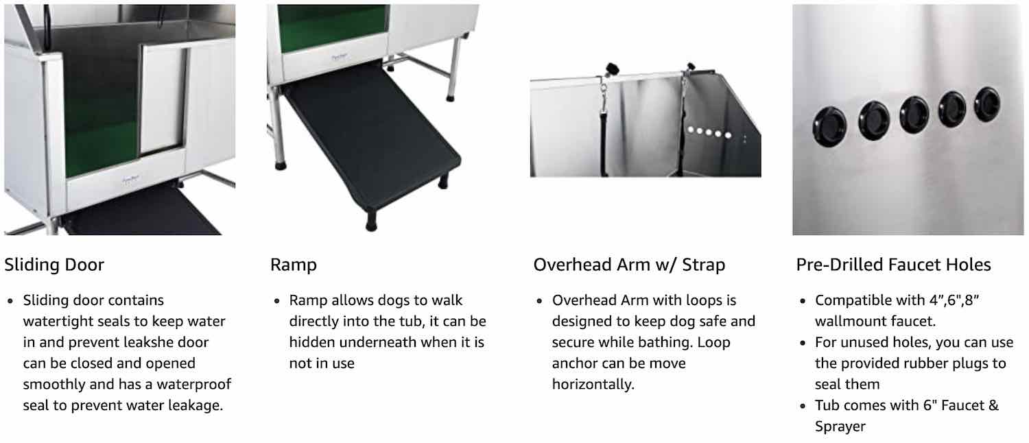 Stainless Steel Dog Grooming Bath Tub: image 9